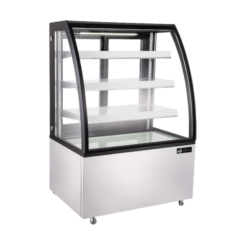 EFI CGCM-3756 37" Curved Glass Floor Refrigerated Bakery Case
