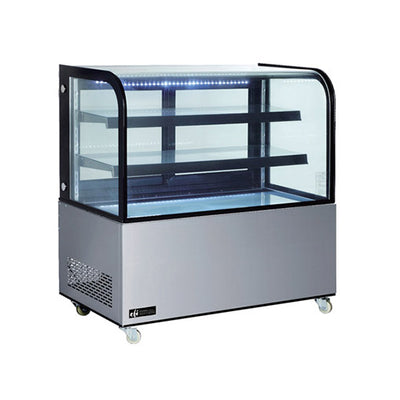 EFI CGCM-4848 48" Curved Glass Floor Refrigerated Bakery Case