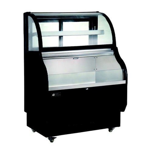 EFI CGOCM-3961 39" Floor Dual Service Open Merchandiser With Curved Glass
