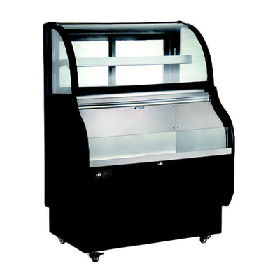 EFI CGOCM-3961 39" Floor Dual Service Open Merchandiser With Curved Glass