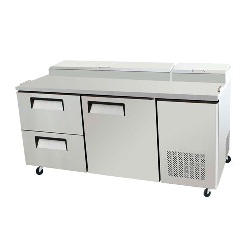 EFI CPDW2-67VC 67" Pizza Prep Refrigerator With 2 Drawers & 1 Door