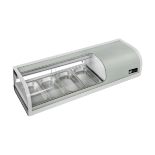 EFI CSCM-4713S 46" Self Contained Curved Glass Sushi Case - Right Side Compressor
