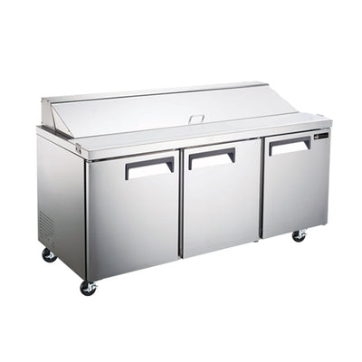 EFI CSDR3-72VCX 72" 3 Door Sandwich Prep Refrigerator