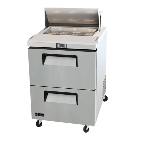 EFI CSDW2-27VC 27" Sandwich Prep Refrigerator With 2 Drawers