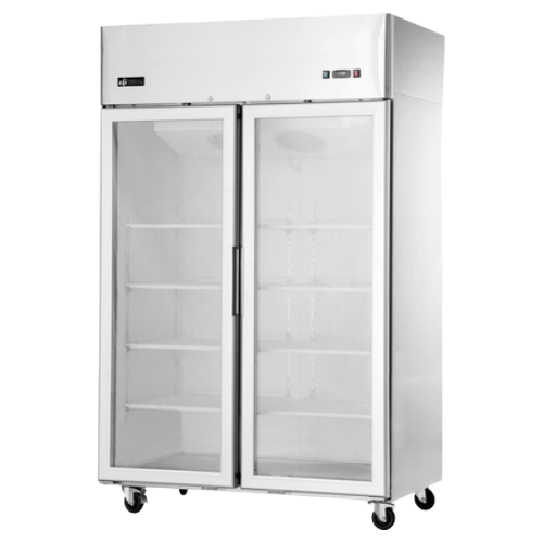 EFI F2-52GDSVC 52" 2 Door Swing Glass Freezer Merchandiser