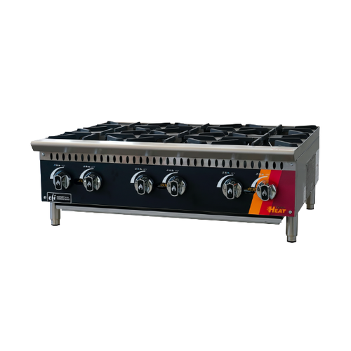 EFI HHP36-6B-ELC 6 Burner Electric Hot Plate - 3Ph, 208V
