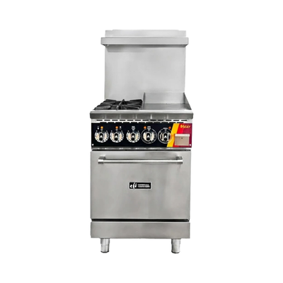 EFI HRG24-12GM-2B-N 24″ Natural Gas Range With 12″ Griddle and 2 Burners