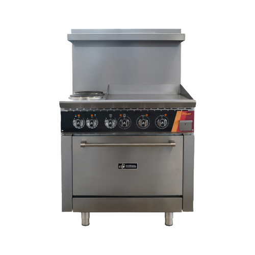 EFI HRG36-24GM-2B-ELC 36" Electric Range With 24" Griddle and 2 Burners - 3Ph, 208V