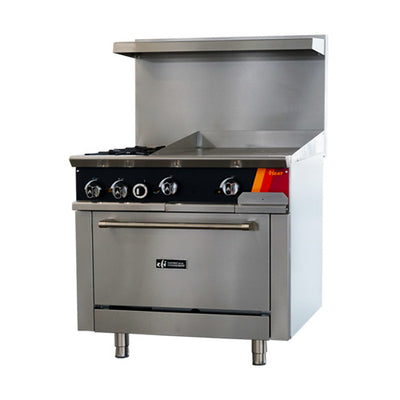 EFI HRG36-24GM-2B-P 36″ Propane Gas Range With 24″ Manual Griddle And 2 Burners