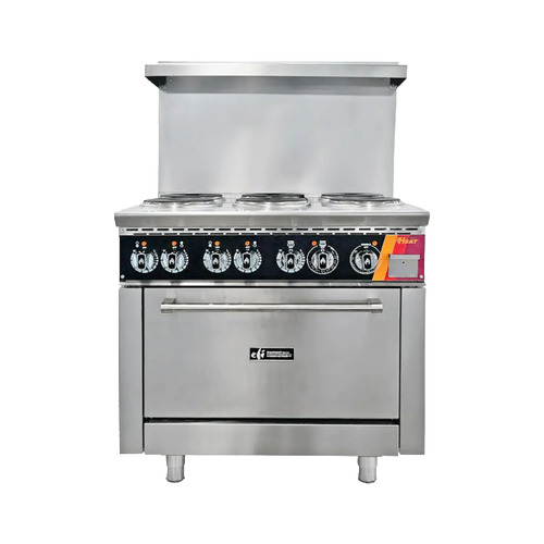 EFI HRG36-6B-ELC 36" Electric Range With 6 Burners - 3Ph, 208V
