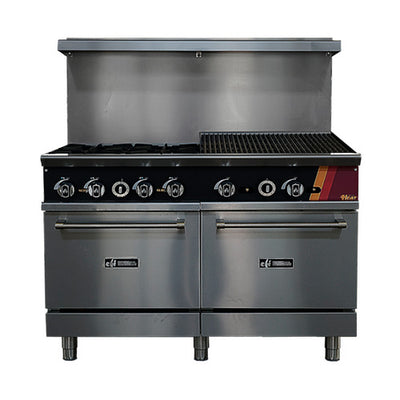 EFI HRG48-24CH-4B-N 48″ Natural Gas Range With 24″ Charbroiler And 4 Burners