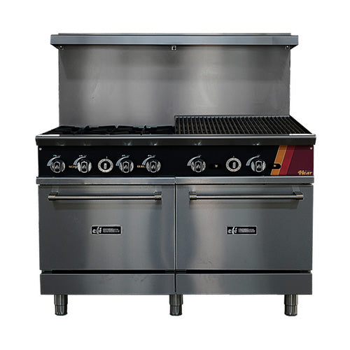 EFI HRG48-24CH-4B-P 48″ Propane Gas Range With 24″ Charbroiler And 4 Burners