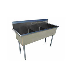 EFI SI818-3NC-E 18″ x 18″ x 13″ Economy Center Drain Three Compartment Sink with No Drain Board