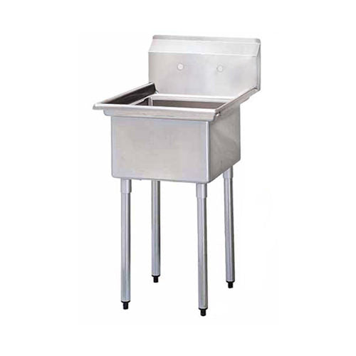 EFI SI821-1N 18″ x 21″ x 14″ Corner Drain One Compartment Sink With No Drain Board