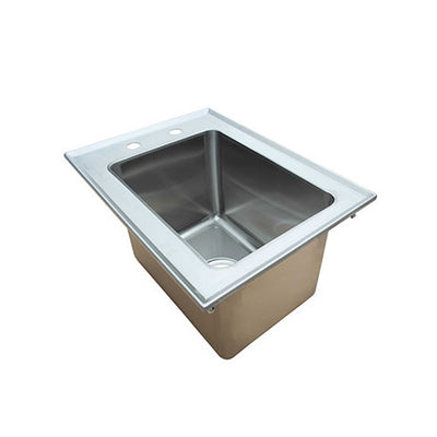 EFI SIHD819-10 13" x 19" Single Deck Mounted Drop-In Sink - 10" Deep