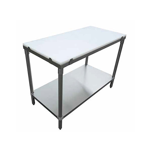 EFI TP2484 24"x 84" 18 Gauge Stainless Steel Polyboard Work Table