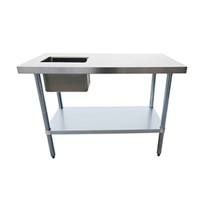 EFI TTUBL2472 72" Work Table With Left Sink
