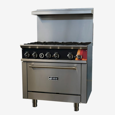 EFI HRG36-6B-CV-P 36" Propane Gas Range With 6 Open Burner