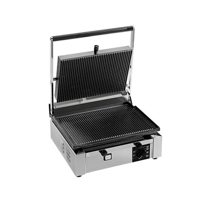 Eurodib CORT-L 14" Single With Grooved Top and Smooth Bottom Plate Sandwich Grill