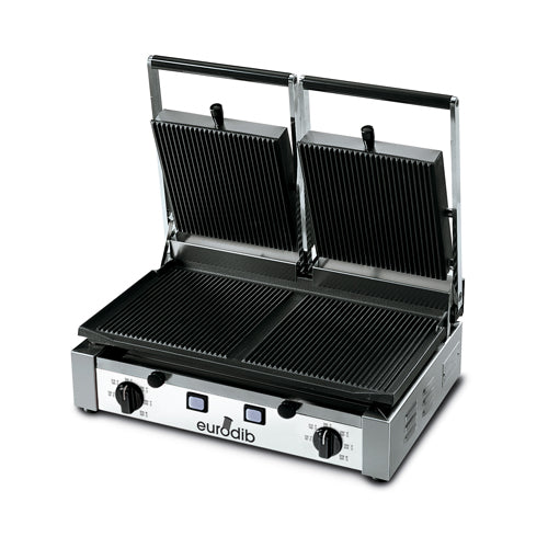 Eurodib PDR3000 20" Double Grooved Panini Grill - 208V