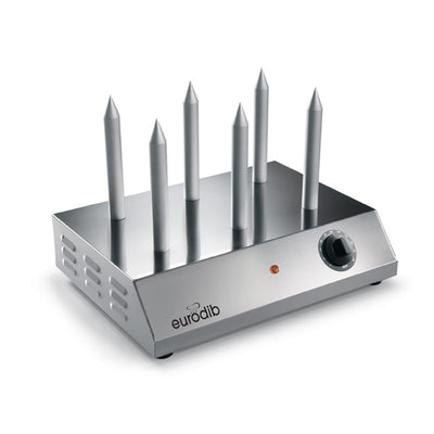 Eurodib ROBERTO 6 Spike European-Style Hot Dog Bun Warmer