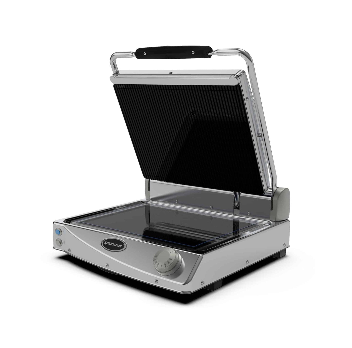 Eurodib SAP015R 19" Contact Panini Grill With Grooved Top & Smooth Glass Bottom