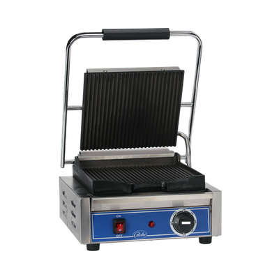 Globe GPG10-C 10" Single With Grooved Top and Bottom Plate Sandwich Grill