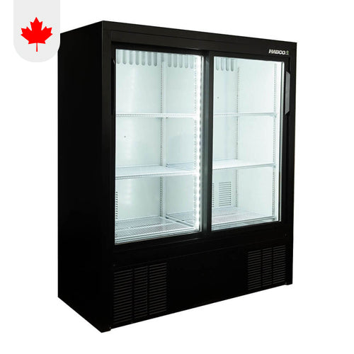 Habco ESM14SL54HC 47" Wide 54" High 2 Sliding Door Glass Refrigerator Merchandiser