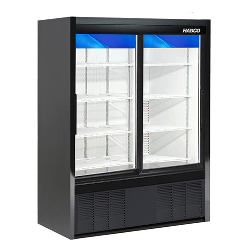 Habco ESM14SL54HC 47" Wide 54" High 2 Sliding Door Glass Refrigerator Merchandiser