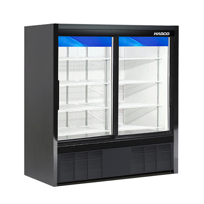 Habco ESM14SL60HC 47" Wide 60" High 2 Sliding Door Glass Refrigerator Merchandiser