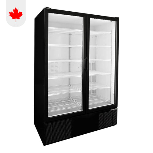 Habco ESM49HCTD 54" Wide 78" High 2 Swing Door Glass Refrigerator Merchandiser