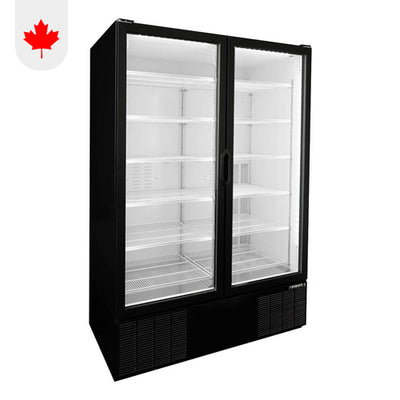 Habco ESM49HCTD 54" Wide 78" High 2 Swing Door Glass Refrigerator Merchandiser