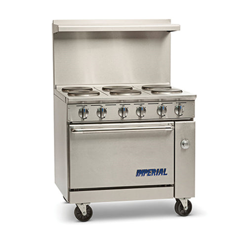 Imperial IR-6-E 36″ Electric Range With 6 Burner - 3Ph, 208V