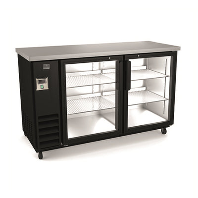 Kelvinator KCHBB60G 61″ 2 Door Glass Back Bar Refrigerator