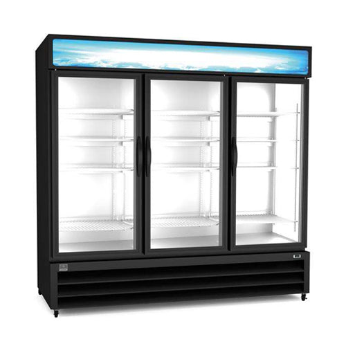 Kelvinator KCHGM72F 3 Door Glass Freezer Merchandiser