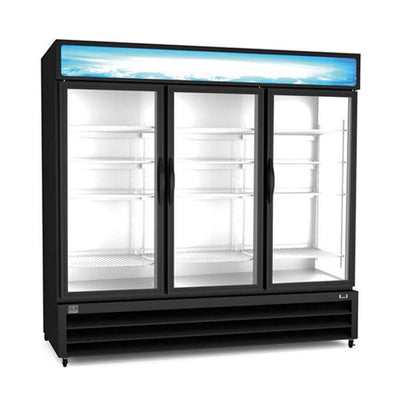 Kelvinator KCHGM72R 81'' 3 Door Glass Refrigerator Merchandiser