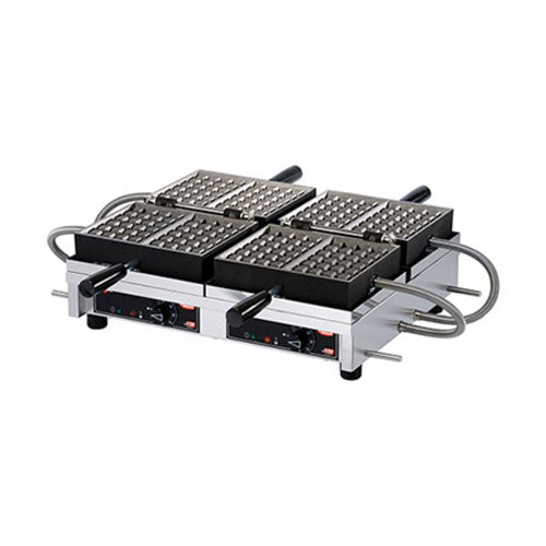 Krampouz WECCBBAT 4″ x 6″ Double Brussels Style Belgian Waffle Maker – By Eurodib