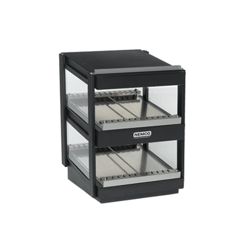 Nemco 6480-24S-B 24" Slanted Countertop Heated Display Case in Black