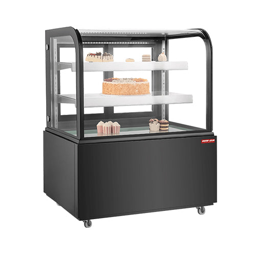 New Air NDC-36-CG 36" Curved Glass Floor Refrigerated Display Case