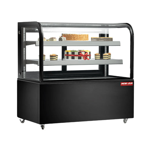 New Air NDC-48-CG 48" Curved Glass Floor Refrigerated Display Case