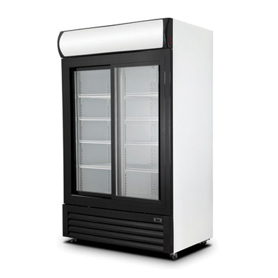 New Air NGR-120-S 53" 2 Door Glass Refrigerator Merchandiser
