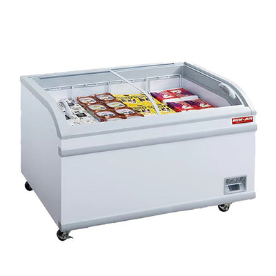 New Air NIF-80-CG 80″ Curved Glass Island Freezer