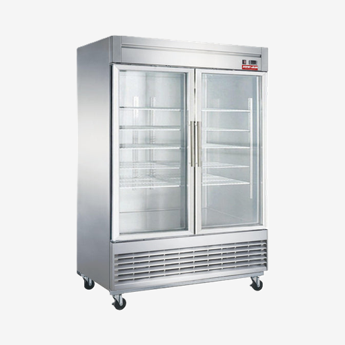 New Air NSGF-55-H 55" 2 Door Glass Reach-In Freezer