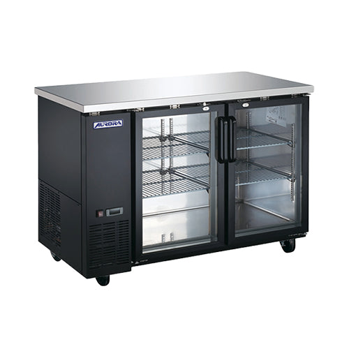 Omcan BB-CN-0016E-GH 61" 2 Door Glass Back Bar Refrigerator