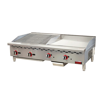 Omcan CE-CN-24C24G 48" Propane/Natural Gas Combination Charbroiler