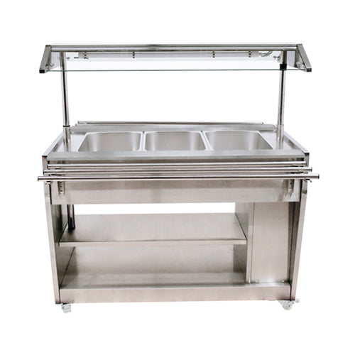 Omcan DW-CN-1210 3 Pan Electric Hot Food Table with Light