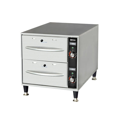 Omcan FW-CN-0002 Freestanding Narrow Two Drawer Warmer