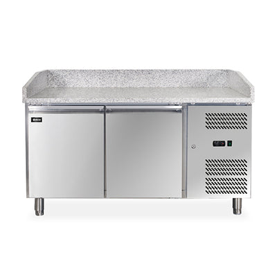 Omcan PT-CN-0390 59" Granite Top 2 Door Pizza Prep Refrigerator