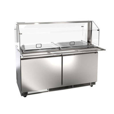 Omcan PT-CN-1524-S-HC 60" Refrigerated Salad Bar with Sneeze Guard