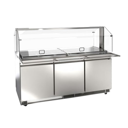 Omcan PT-CN-1778-S-HC 72" Refrigerated Salad Bar with Sneeze Guard